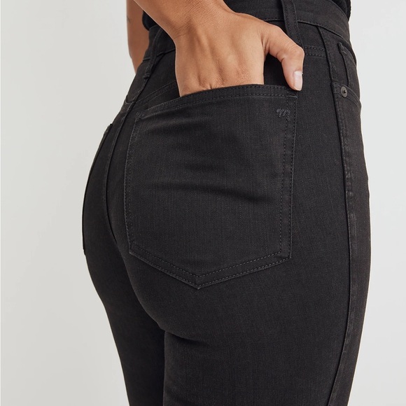 NEW WITH TAGS Madewell Black Frost Tall Curvy High-Rise Skinny Jeans 24 Tall - Picture 5 of 13